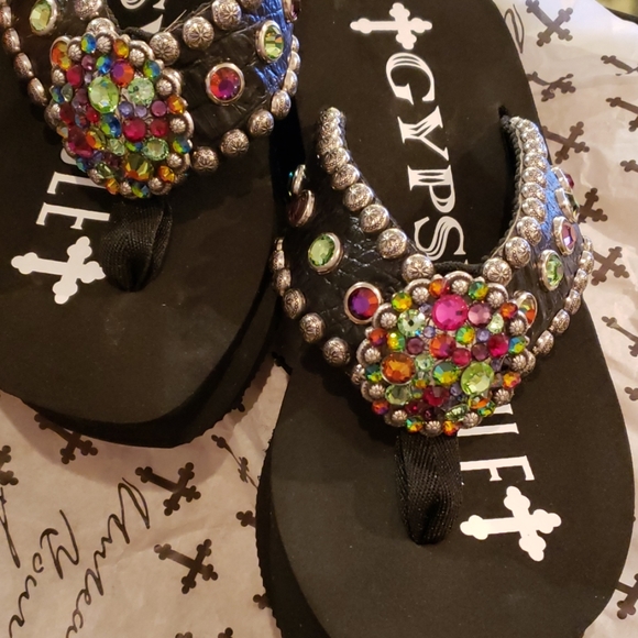 Gypsy Soule Swarovski crystal sandals 7 - Picture 4 of 5
